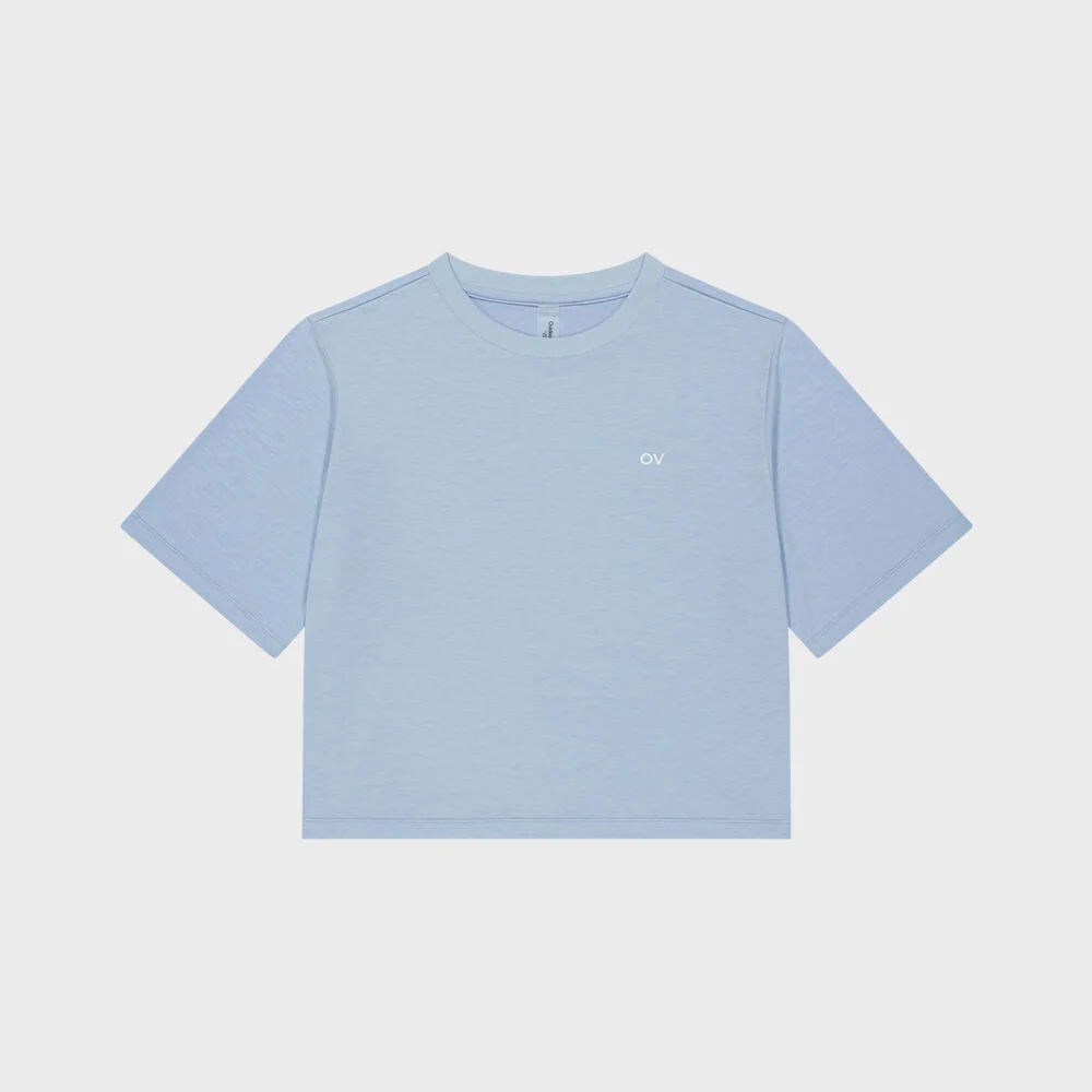 (W)Drysil COOL CROP TEE (SKY BLUE)