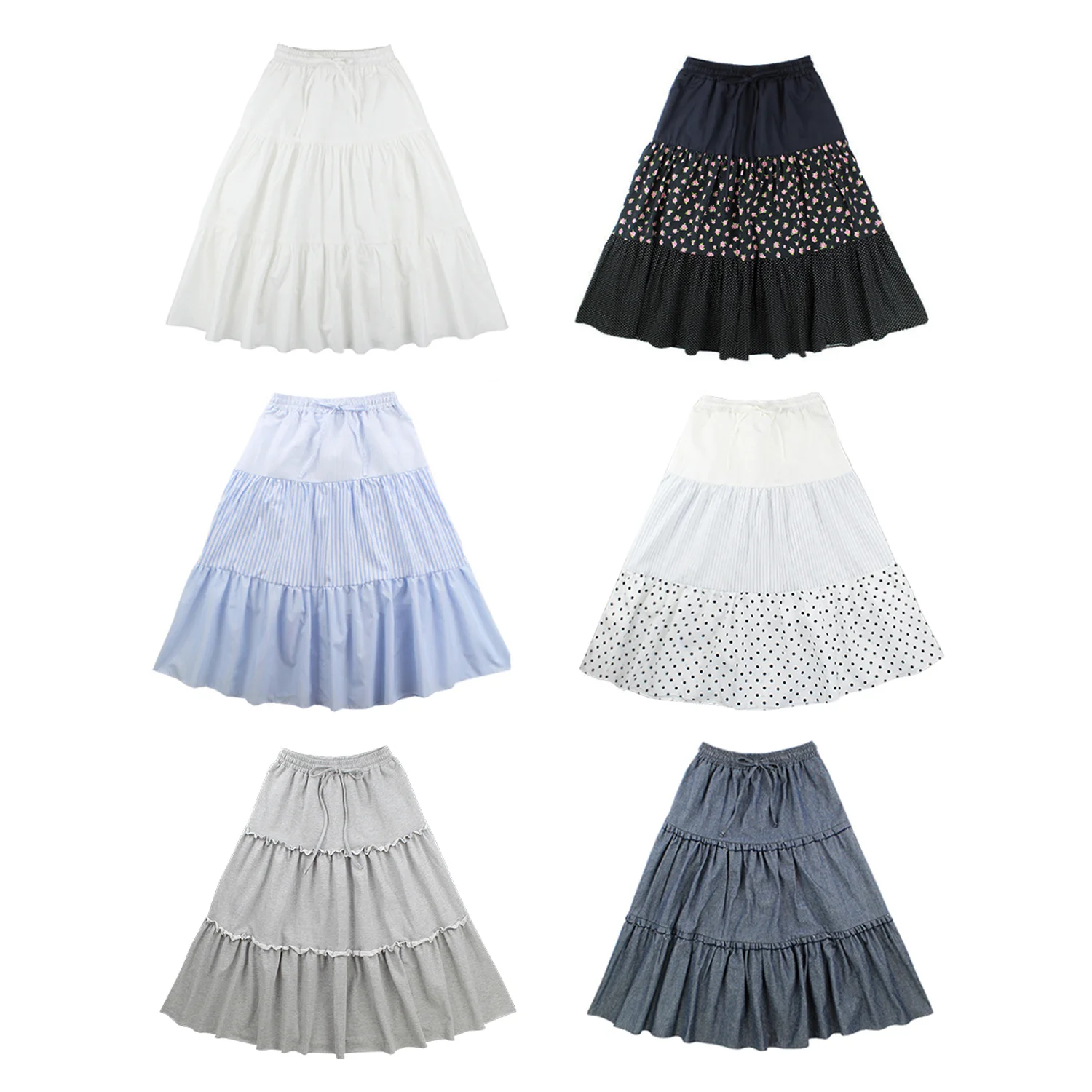Butterfly shirring skirts(6color)