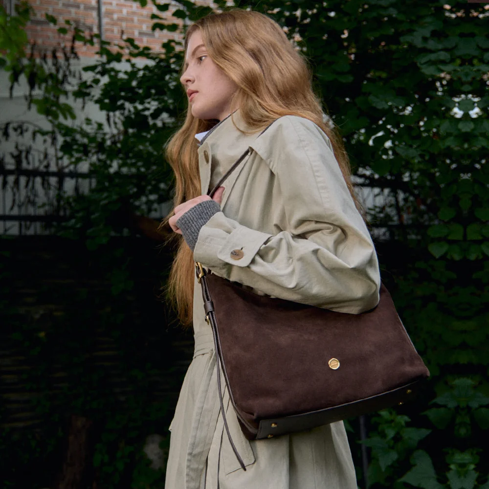 Sac Leonie Suede Marron
