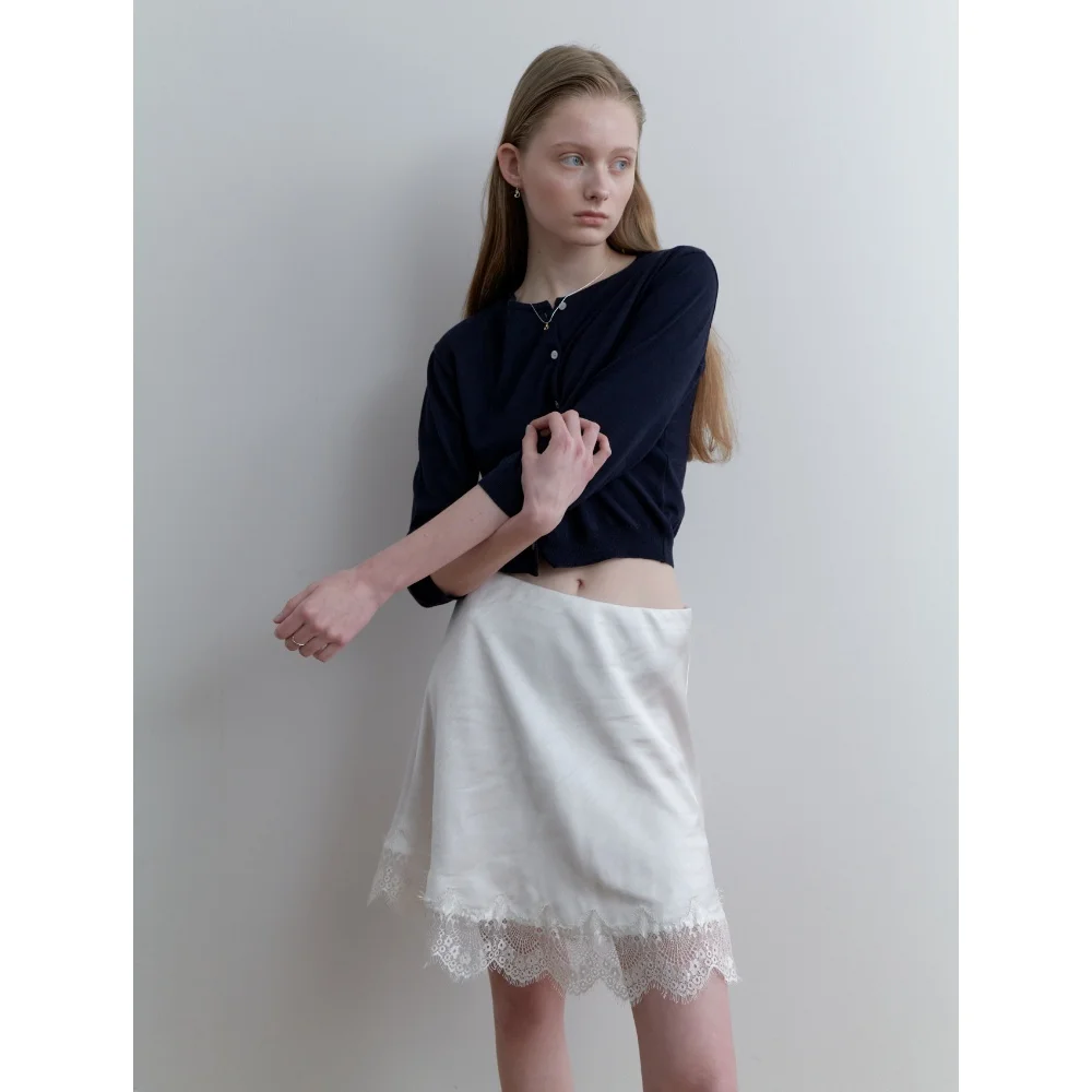 Vintage Lace Satin Midi Skirt_White (L251MSK020)