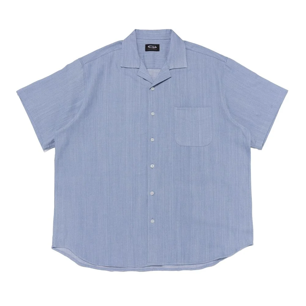CB WASHING CITYBOY DENIM SHORT SHIRT (L,BLUE)