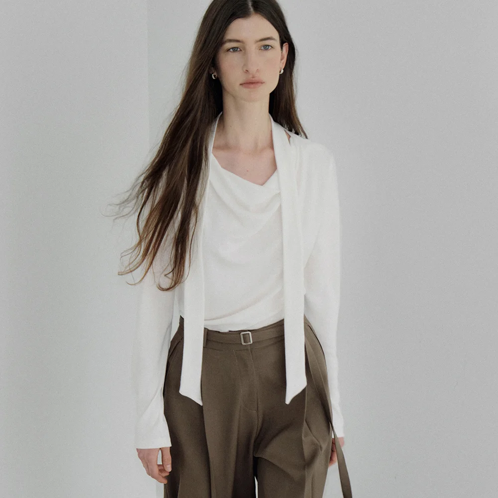 reversible tie T-shirt (ivory) orc 6100