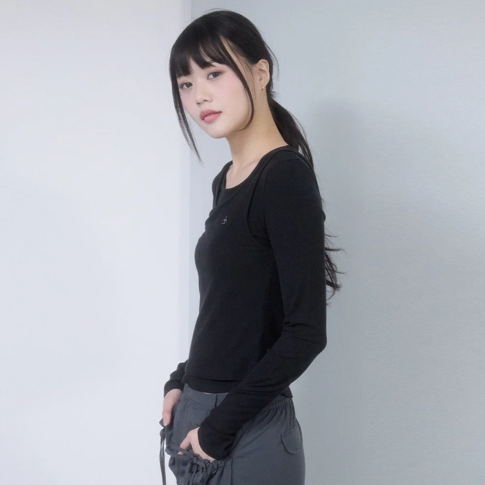 修身版型 層次 唇 長 衣袖