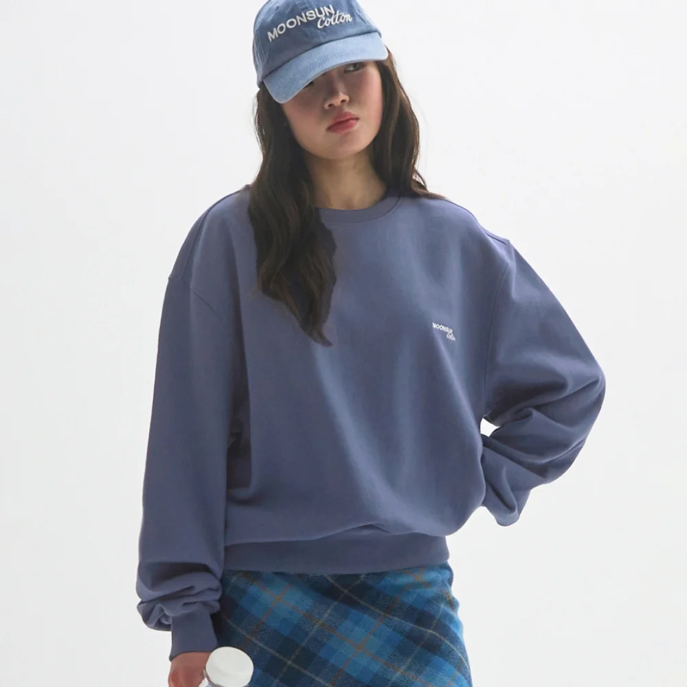 M.C UNISEX, Logo Basic Sweatshirt / BLUE