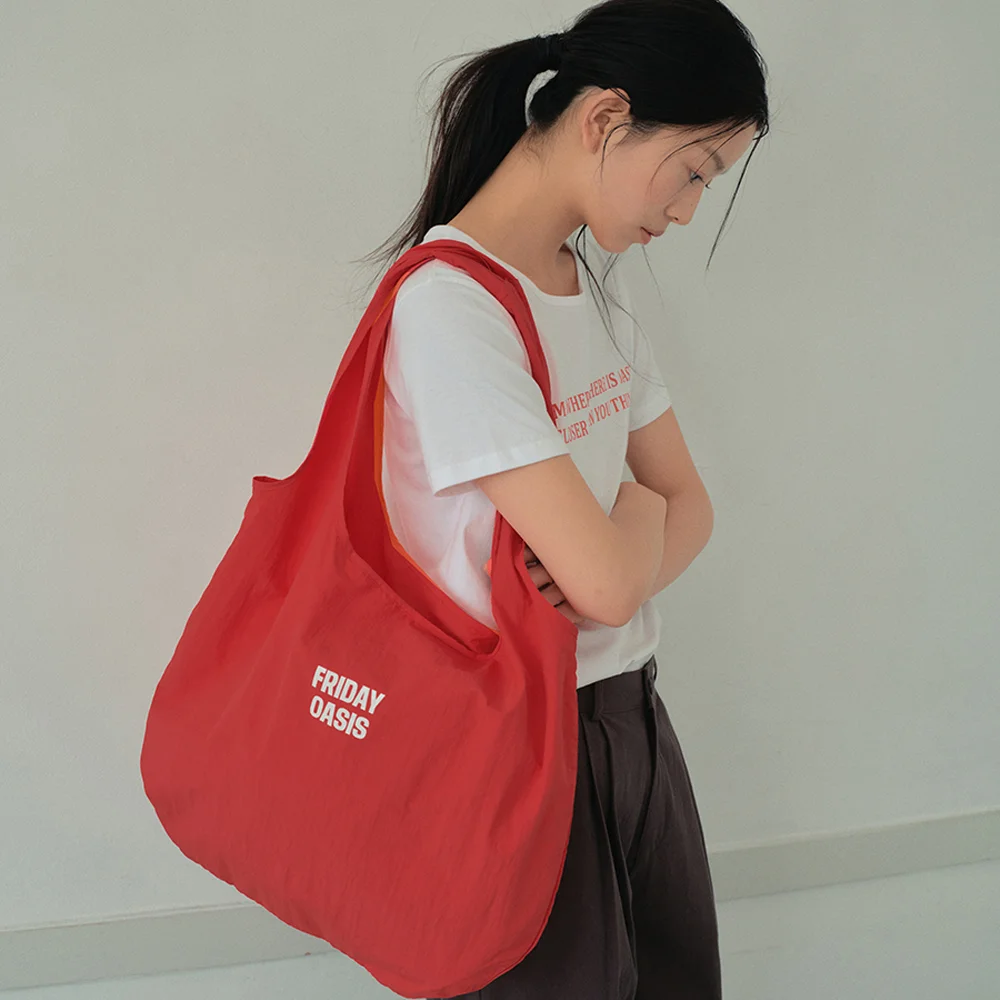 Weekdays Color Nylon Shoulder Bag_RED(WB6AC05)