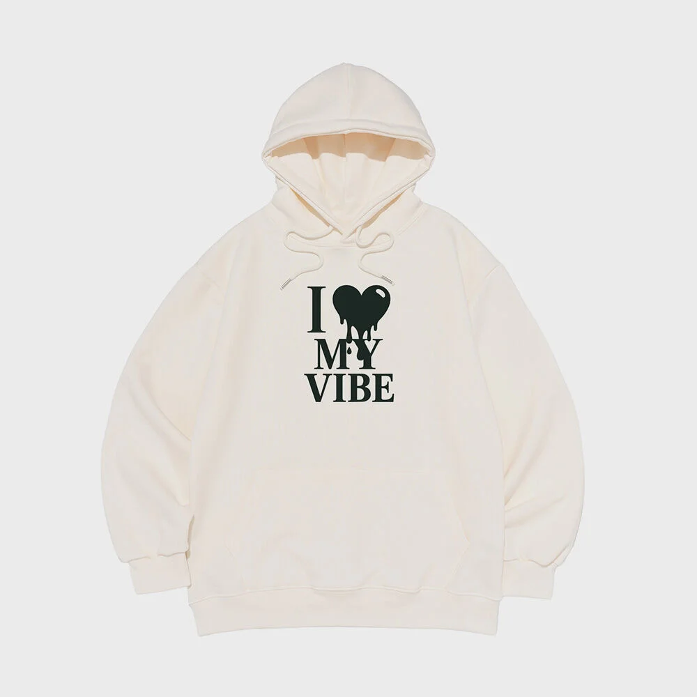 融化 心形 Vibe 連帽衫 (象牙色)