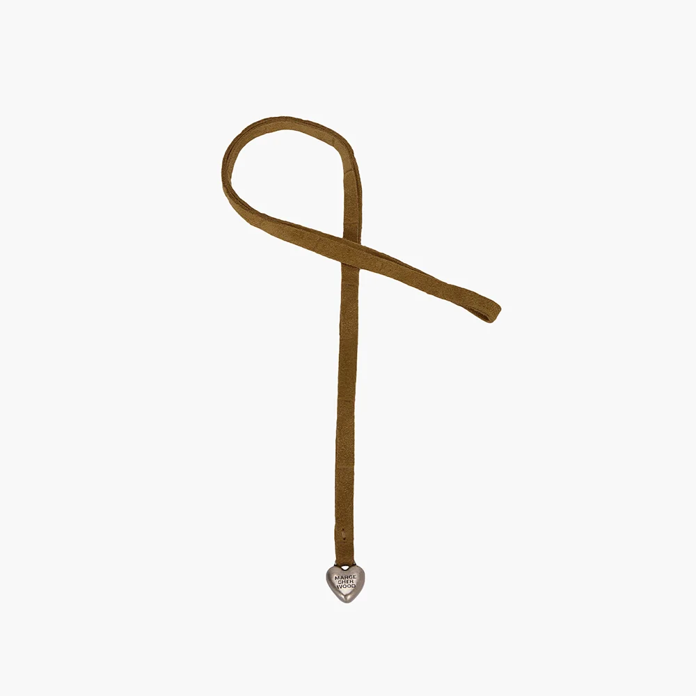 HEART CHARM_cappuccino suede