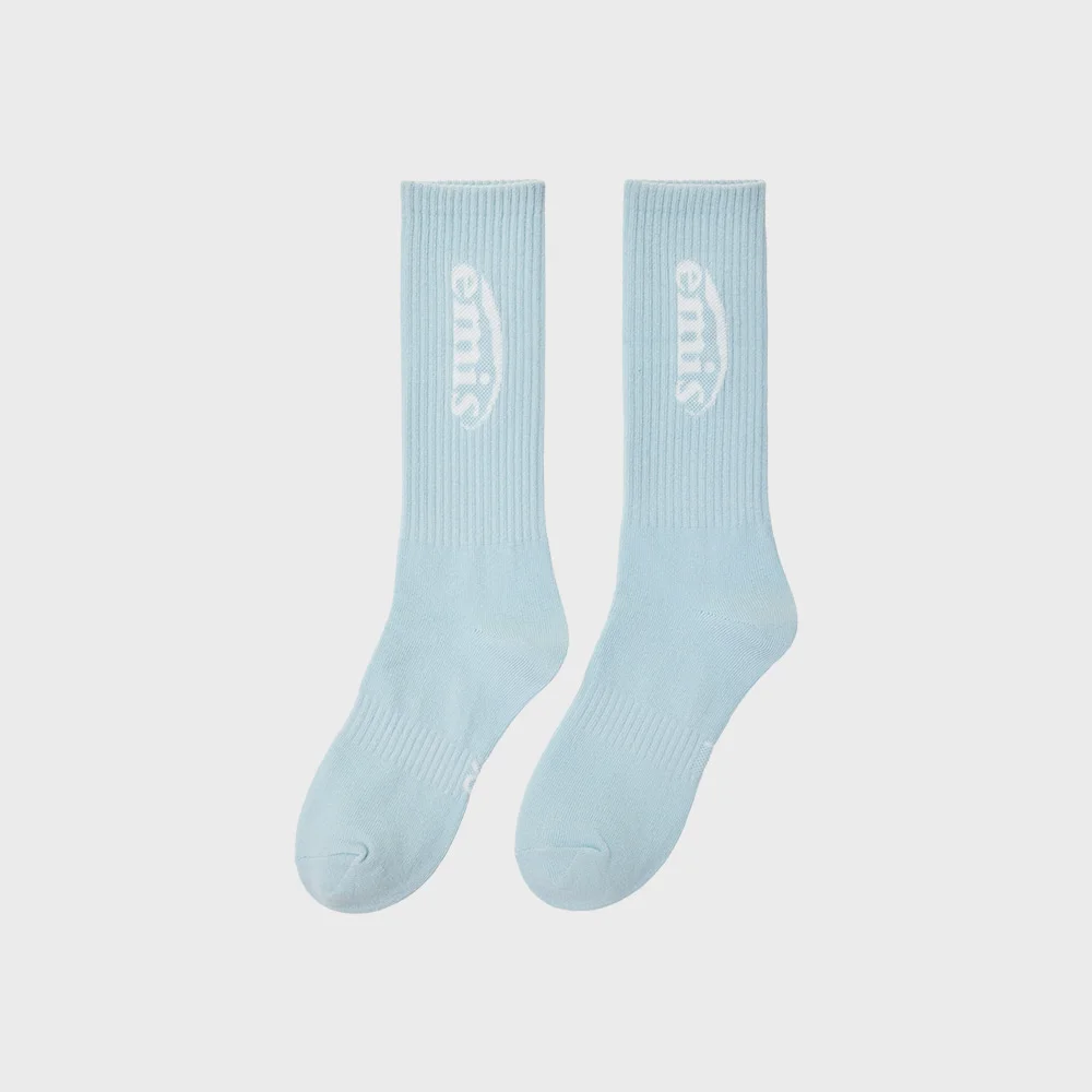 NEW LOGO JACQUARD SOCKS-PASTEL BLUE