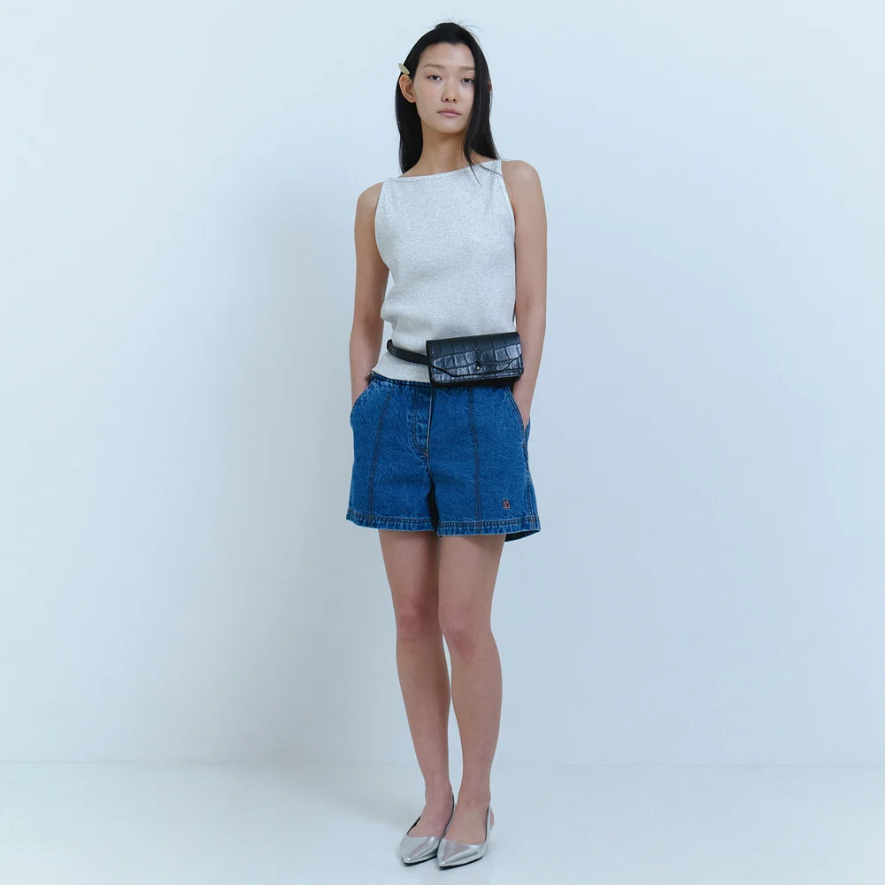 Camon pants Middle blue