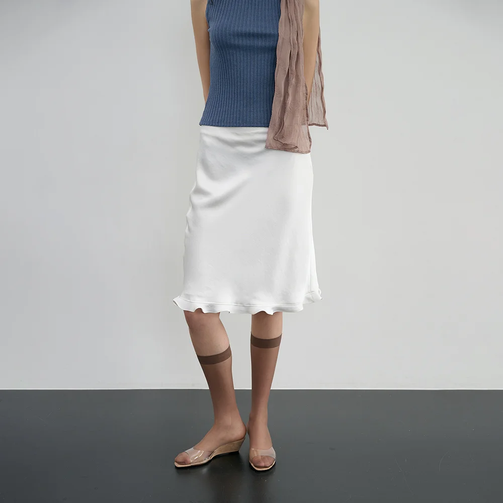 Casey Ruffle Skirt_Cream