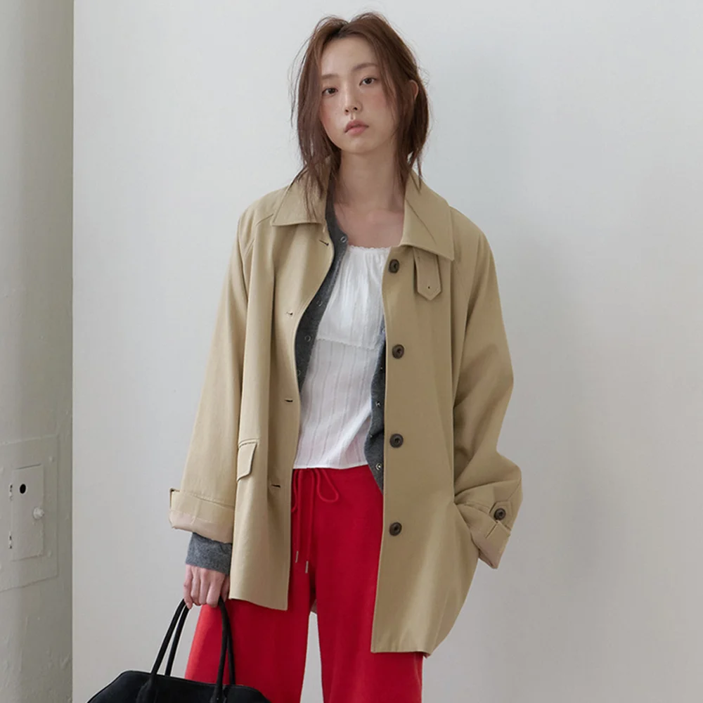 Lyon 高領 風衣 大褸_Lyon Trench Coat_Beige
