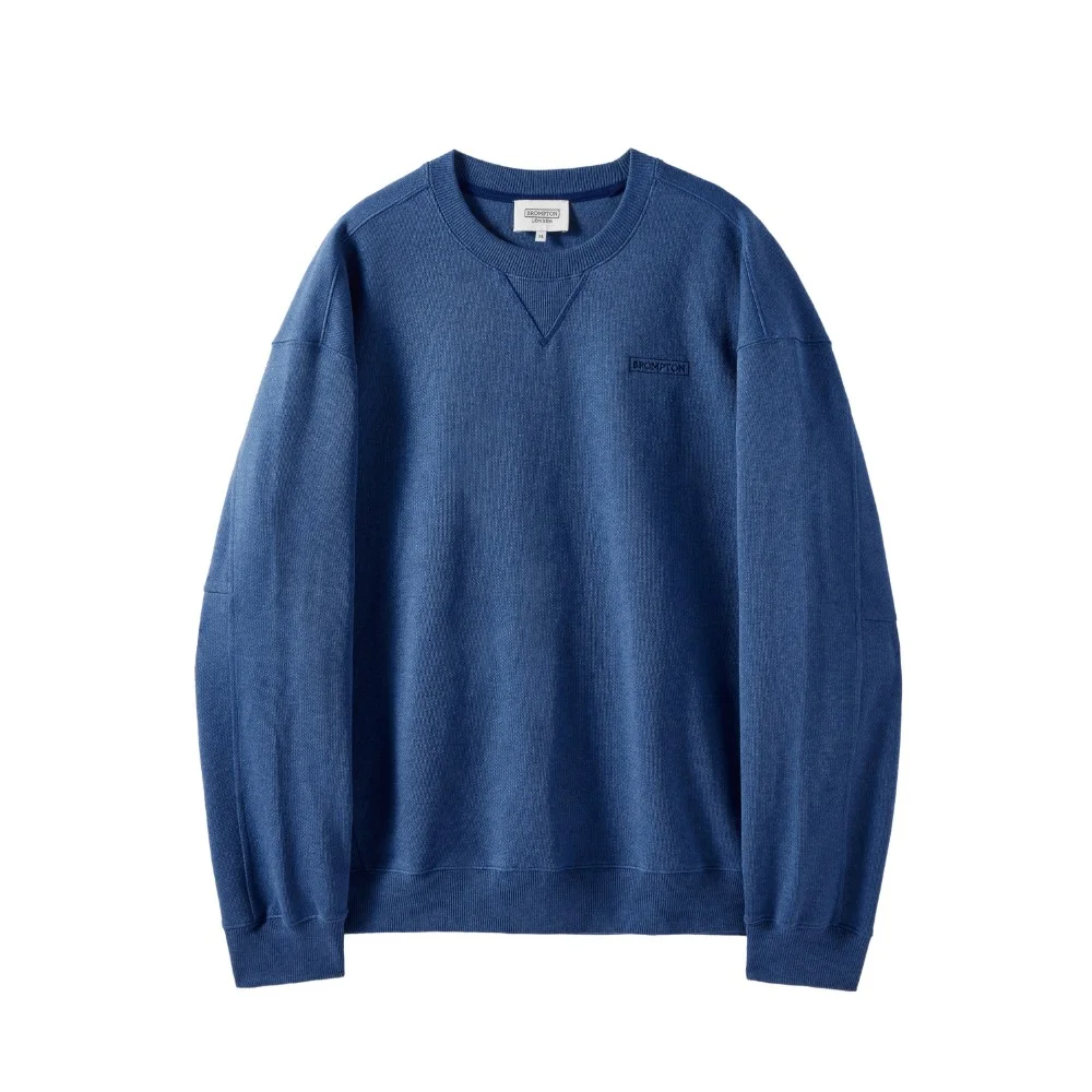 DIAGONAL JACQUARD SWEATSHIRT - BLUE (P251USW460)