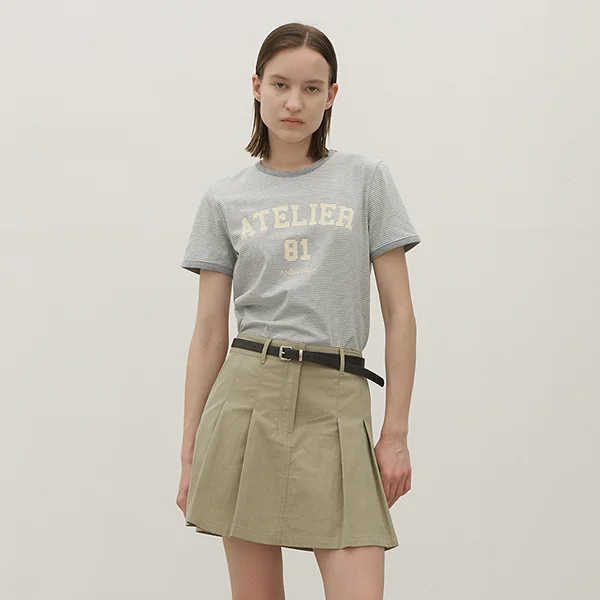 FLORA PLEATS MINI SKIRT(SK-4920)