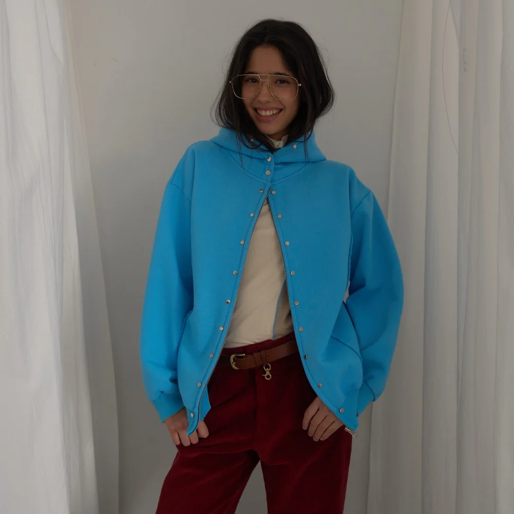 Fleekerd Warm Hood / Mid Skyblue