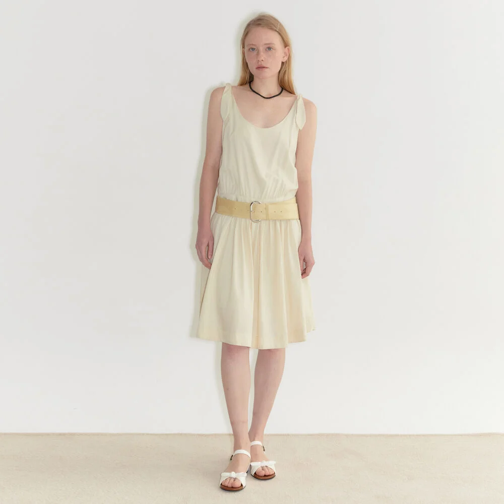 Rabbit Tie Dress (Beige)