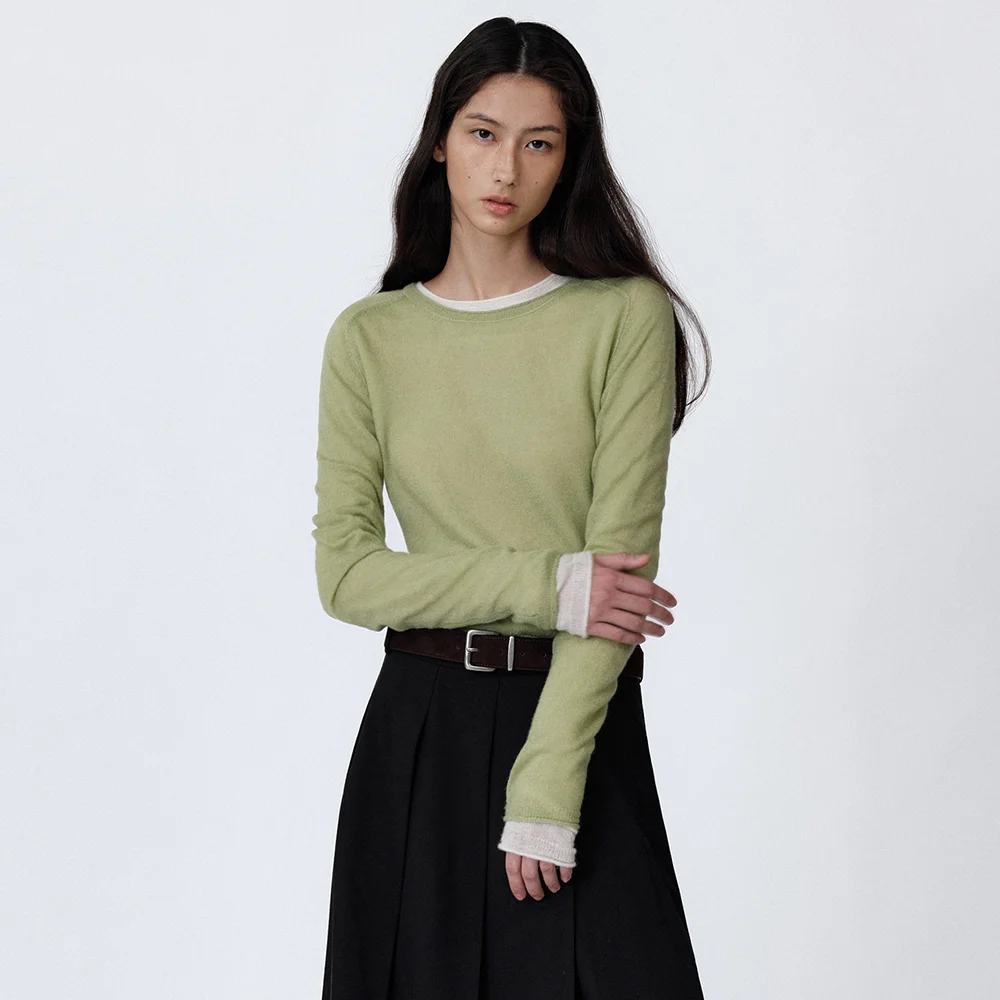 Sona Sheer Wool Knit (Lime)