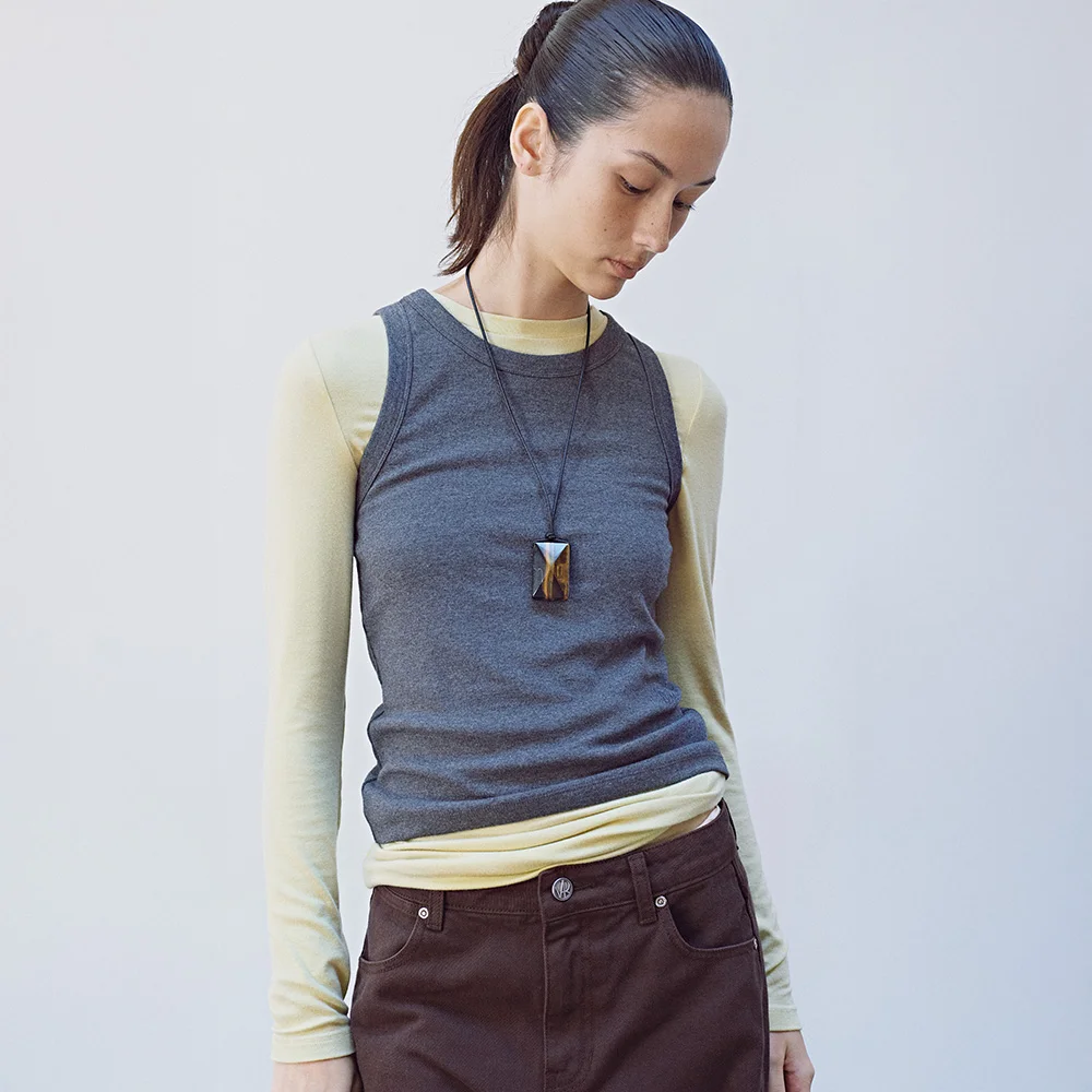 Soft Sleeveless Jersey T-Shirt E109_2color