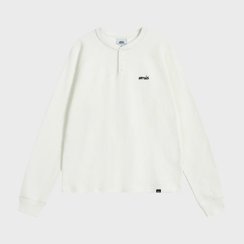 WAFFLE RAGLAN T-SHIRT-IVORY