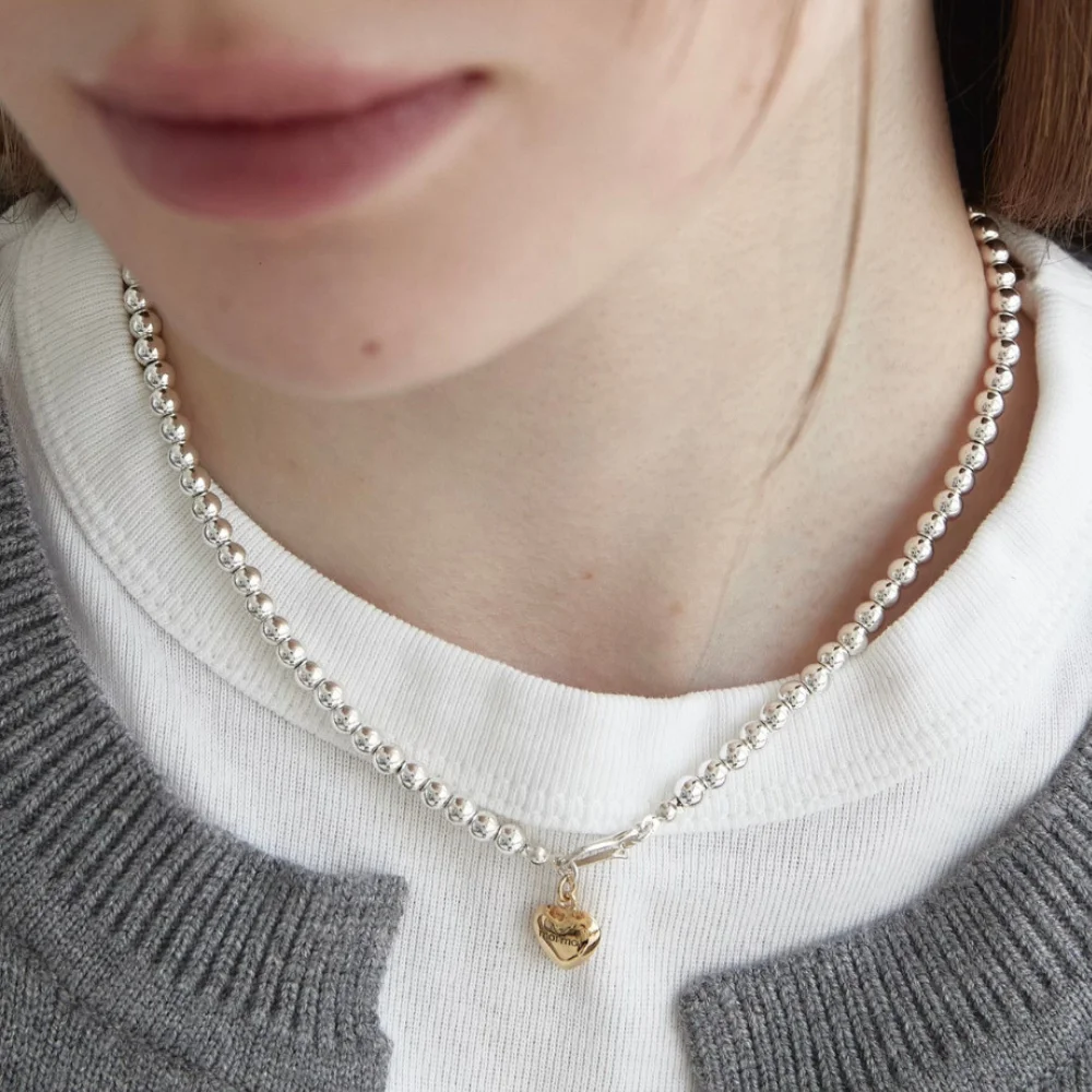 Love ball hook necklace