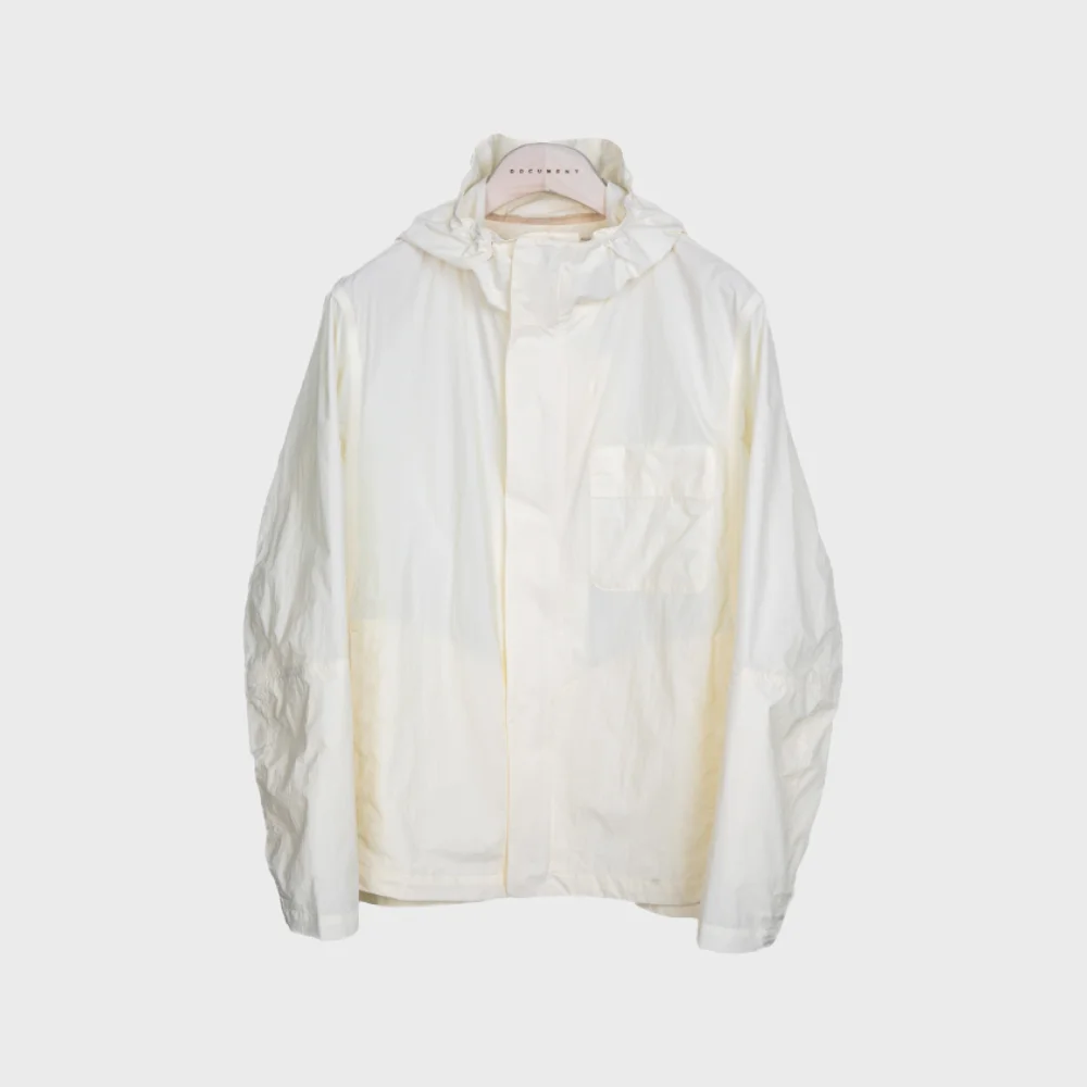 NYLON HOODED JACKET_IVORY