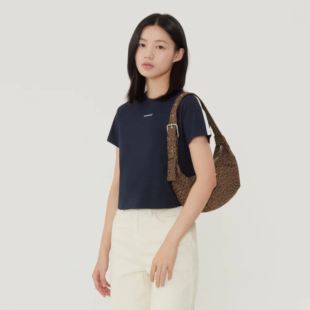 女裝 日常 Hobo Bag 豹紋