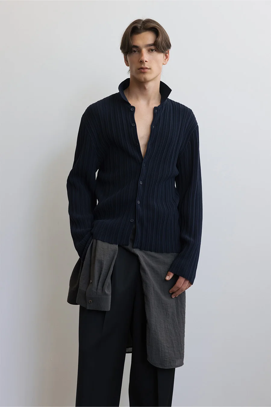 RIBBED CARDIGAN
