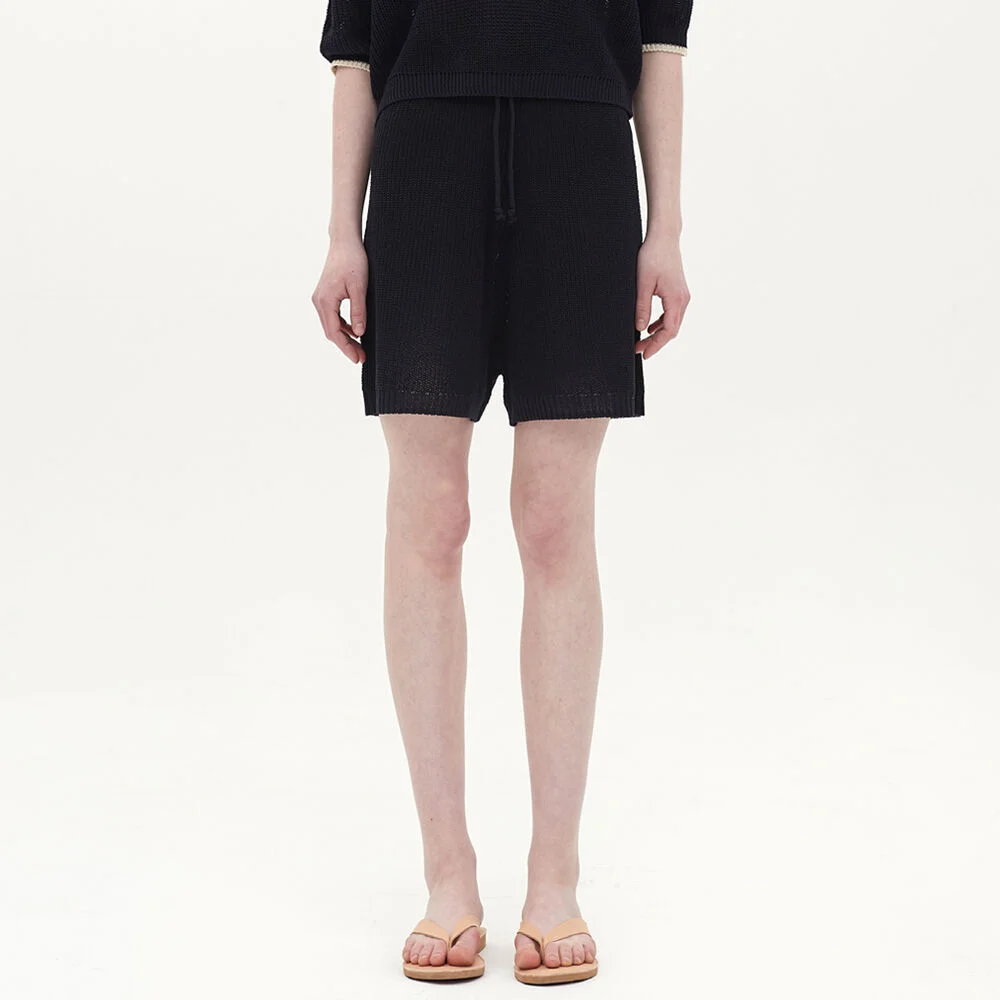 string knit short_navy