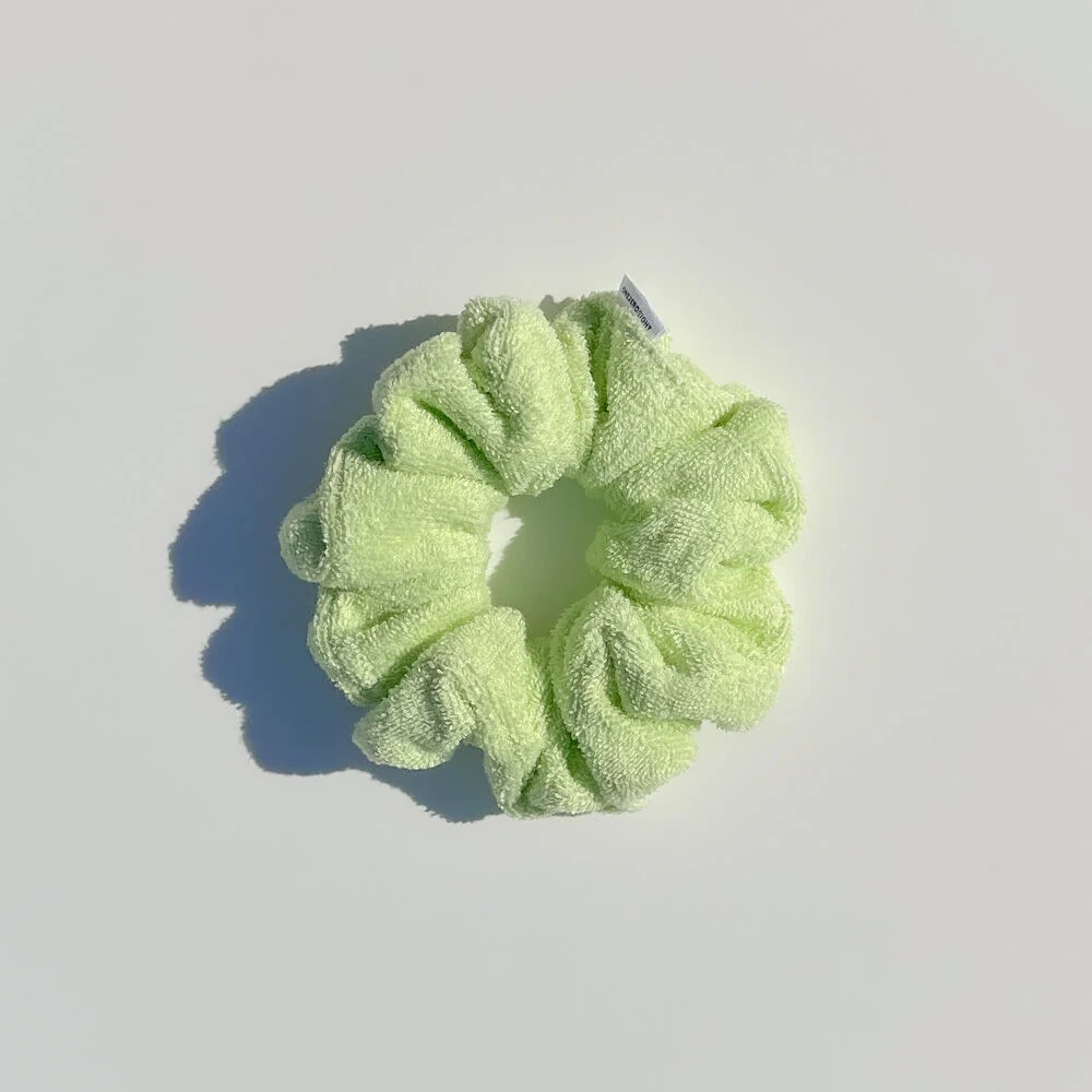COTTON TERRY scrunchie/hairband_lime