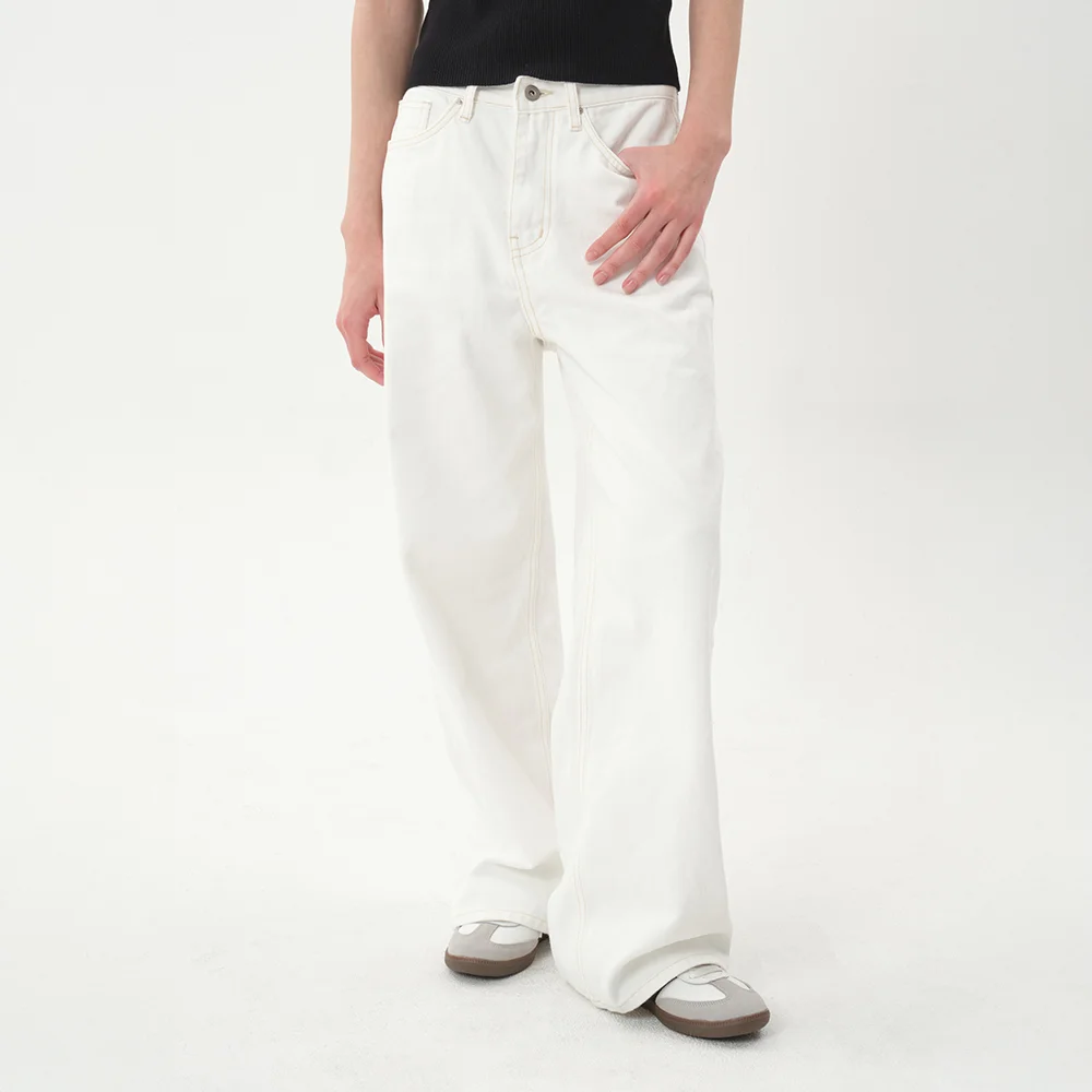 low waist classic jeans_white
