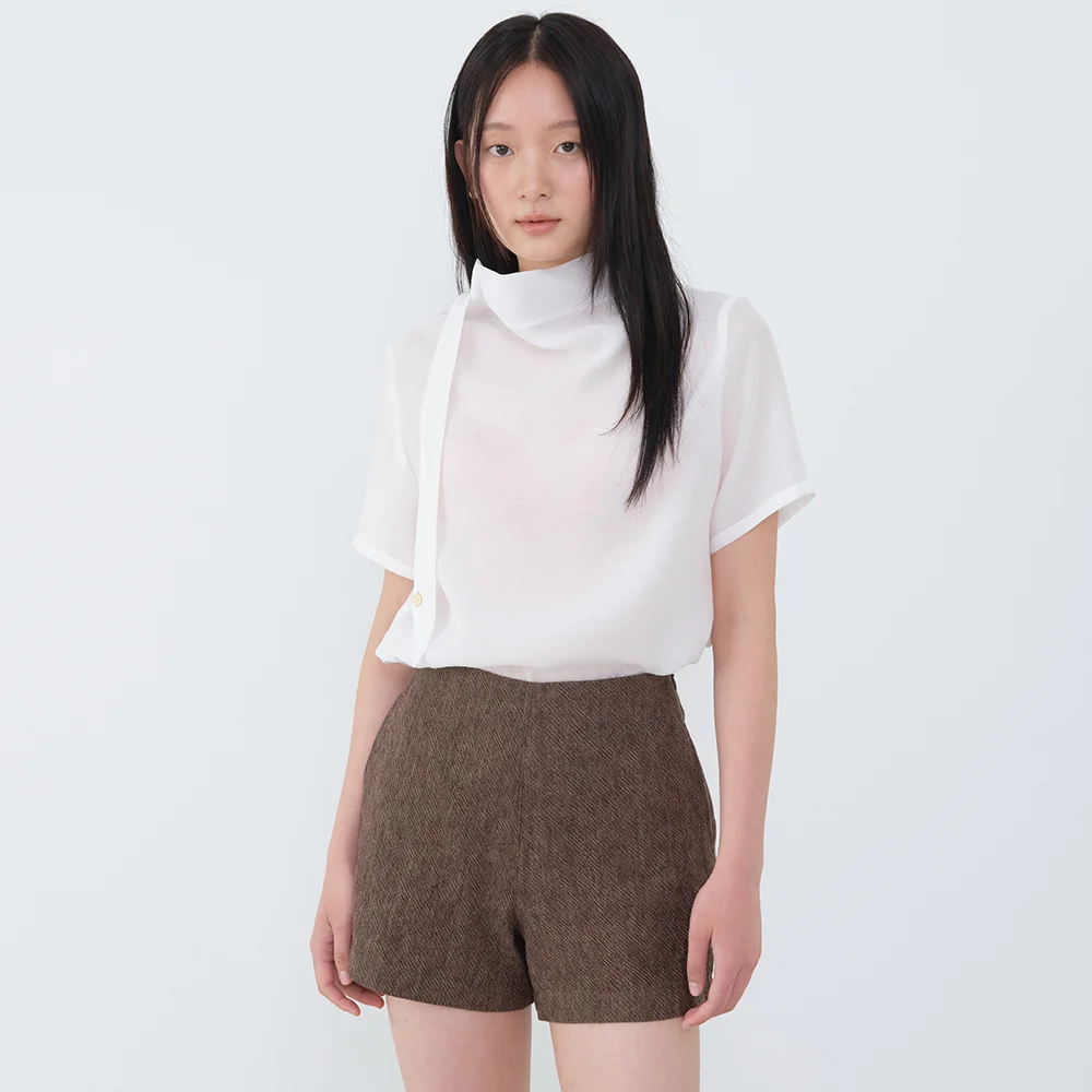 Linen short pants_brown