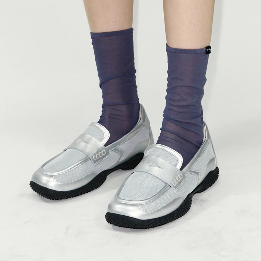 ELRO LOAFER SNEAKERS / MESH SILVER