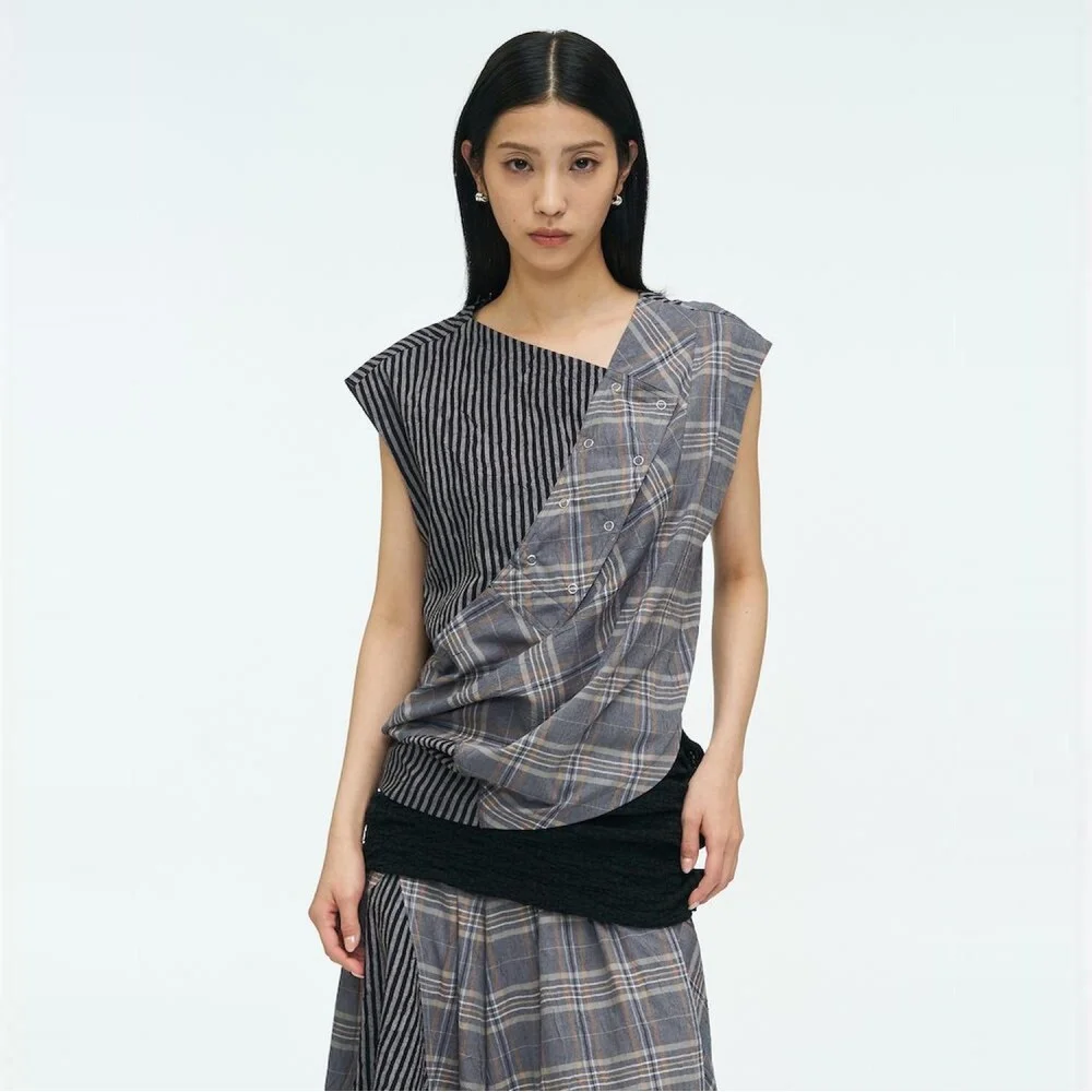 Checkered Blouse Grey (AG6465A033)