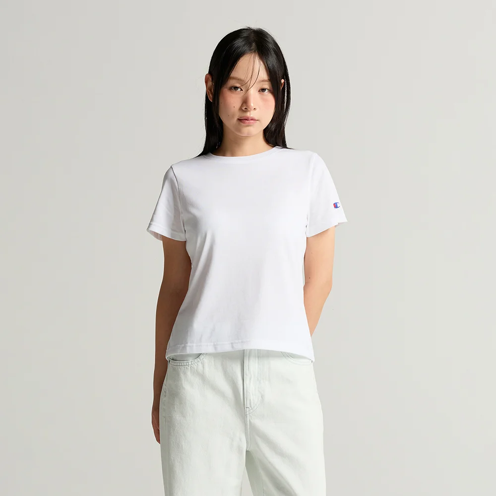 女裝 C標誌 修身版型 短袖 T恤 White