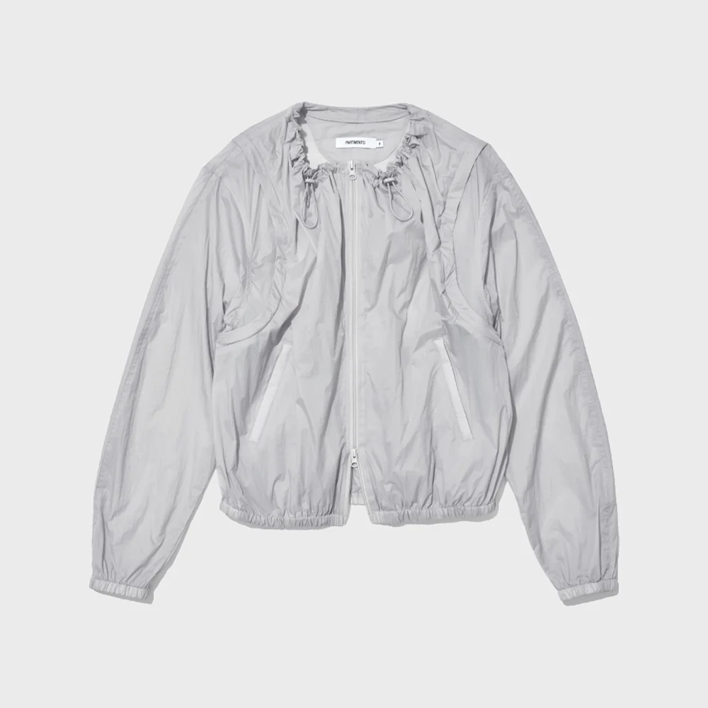 2WAY LIGHTWEIGHT SHIRRING JACKET_LIGHT GREY