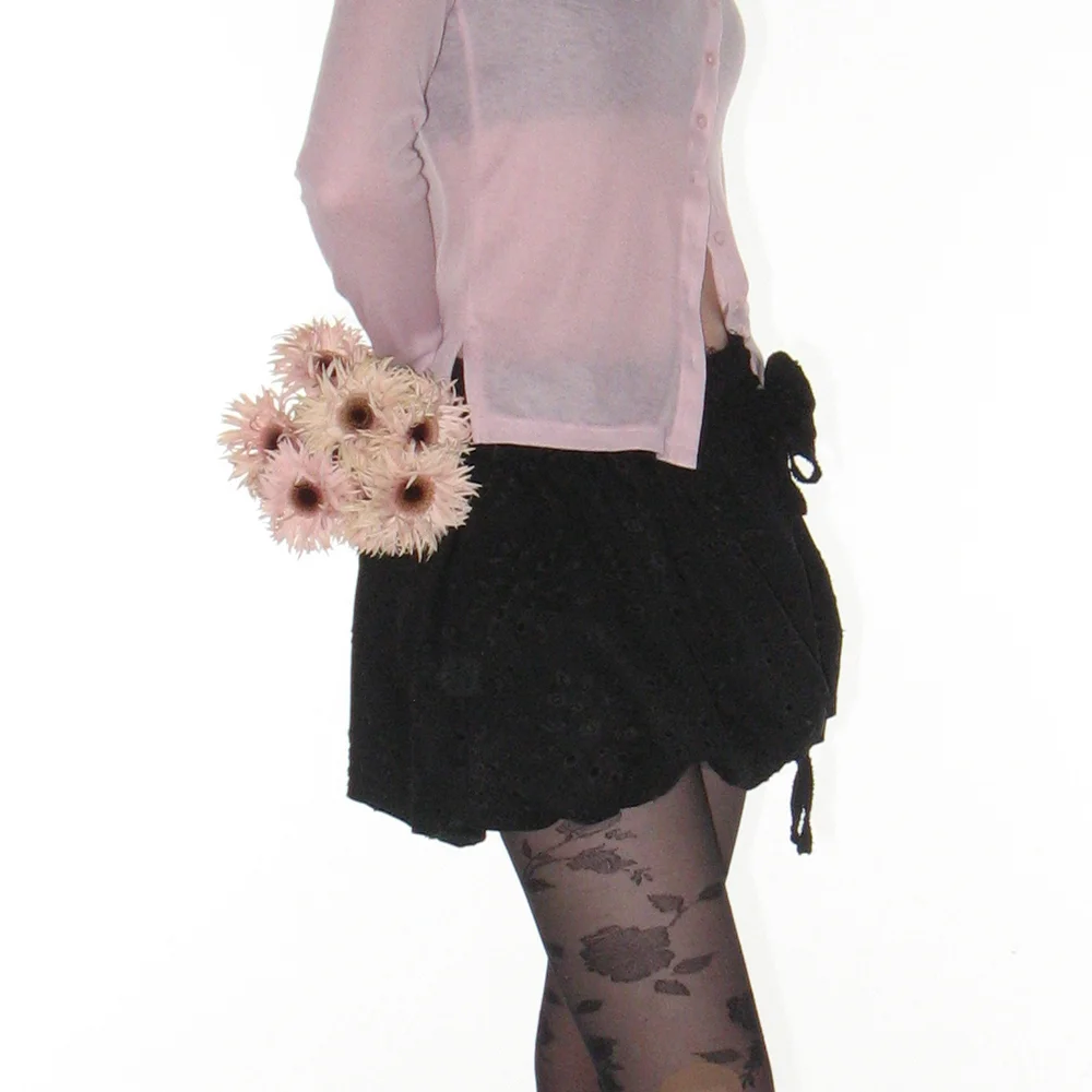 ROSE PUNCHING BALLOON SKIRT_BLACK