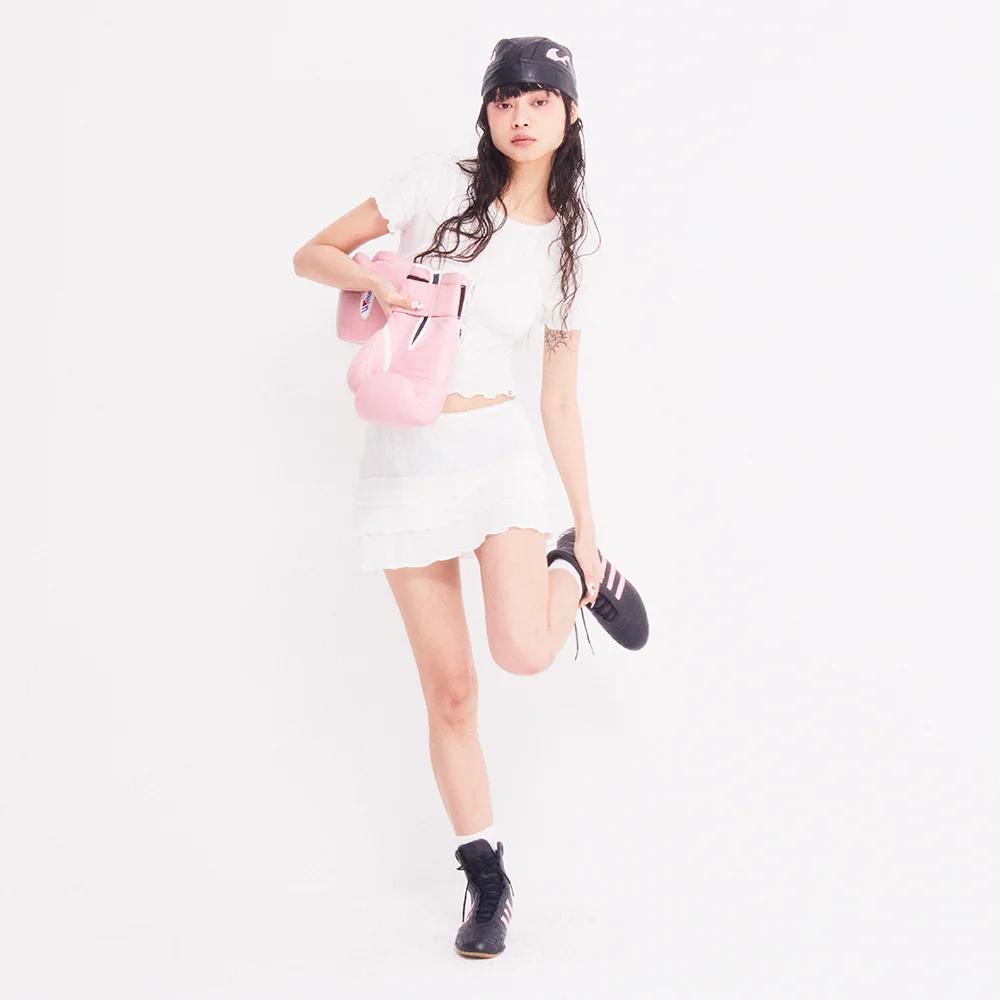 LOVELY EYELET CANCAN MINI SKIRT IVORY