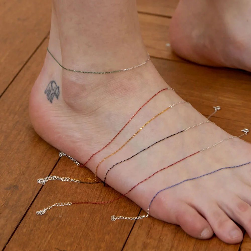 Color chain anklet