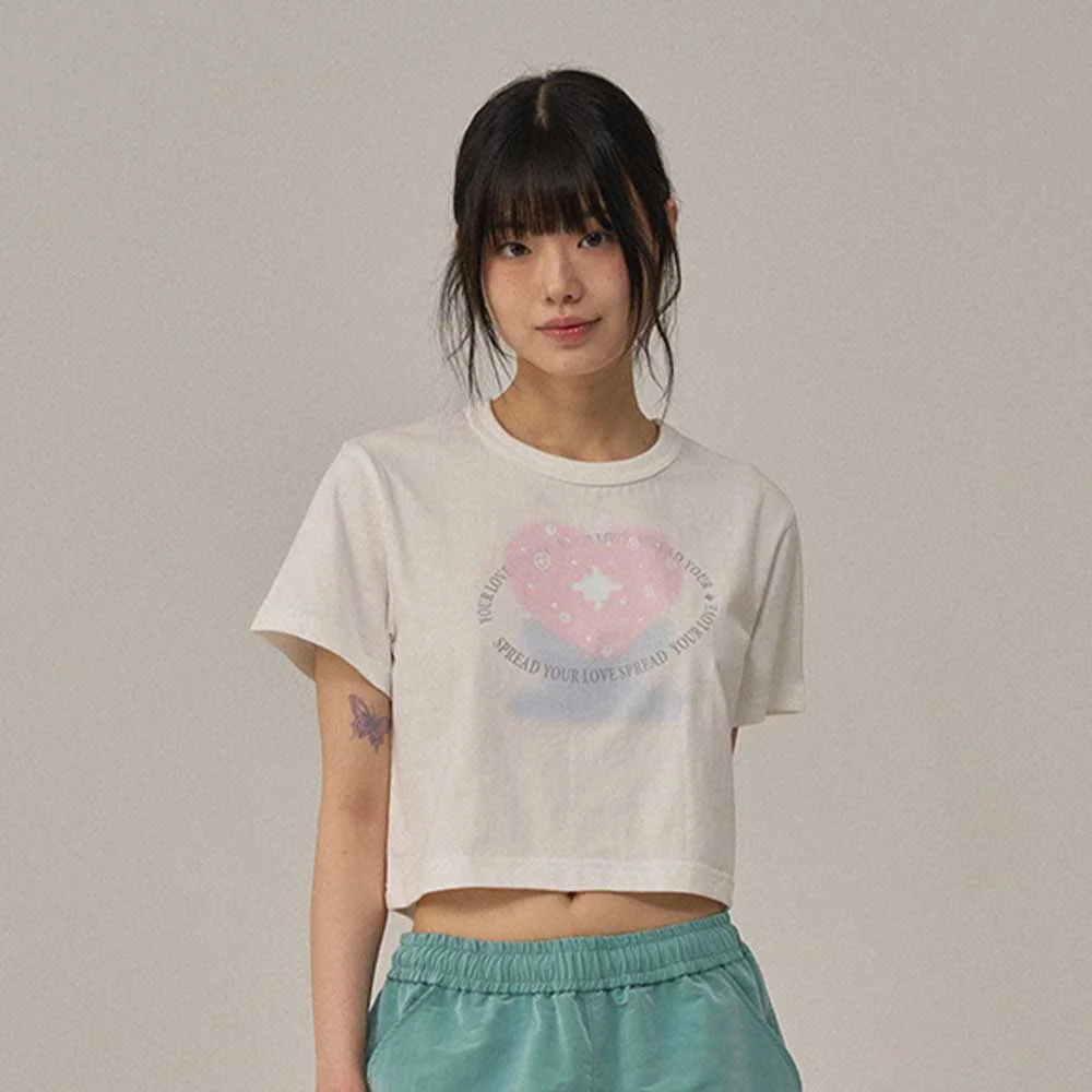 BP Heart Shaved Ice Crop T-Shirt_WHITE