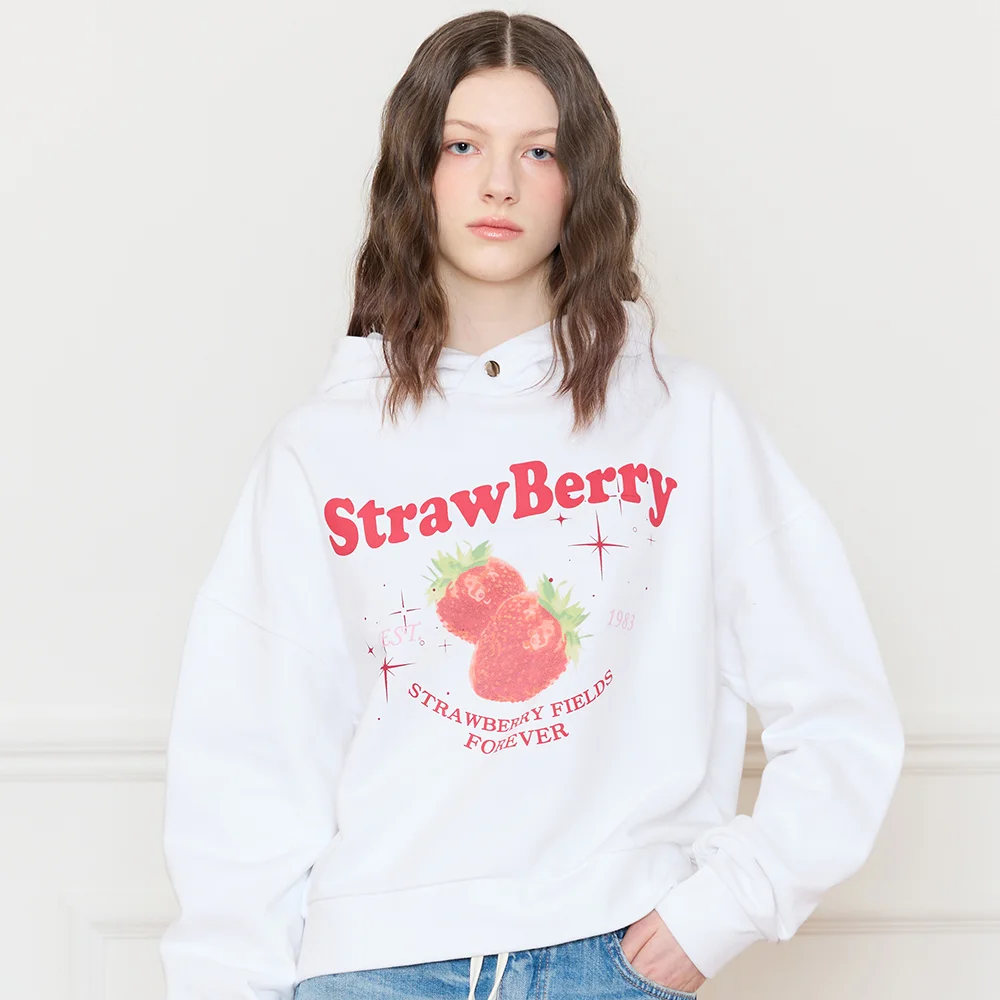 L16 STRAWBERRY HOODIE(WHITE)