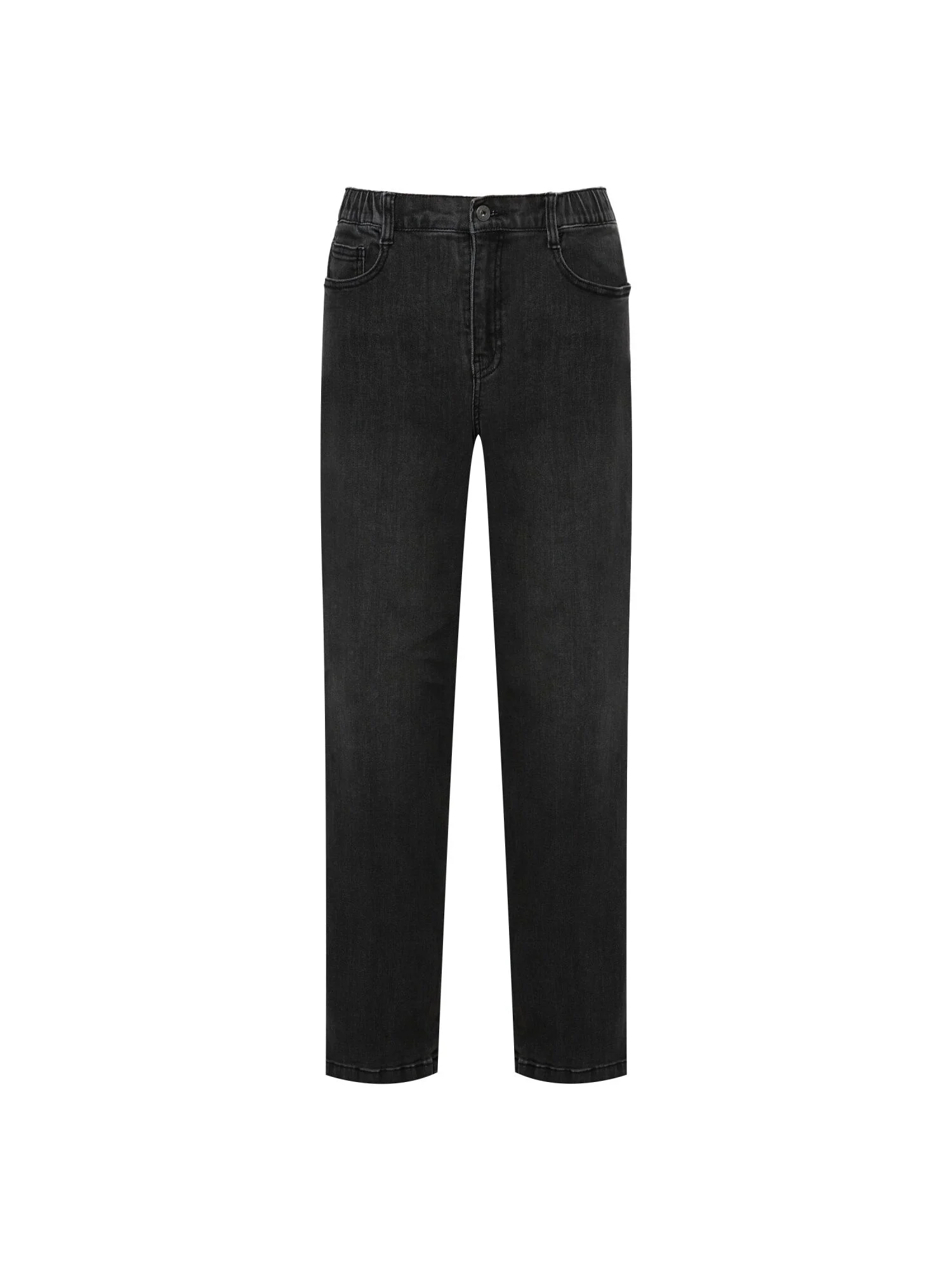 EASY WARM (輕鬆 暖感) 女裝 舒適 牛仔 褲子_BLACK DENIM_DWU263442D
