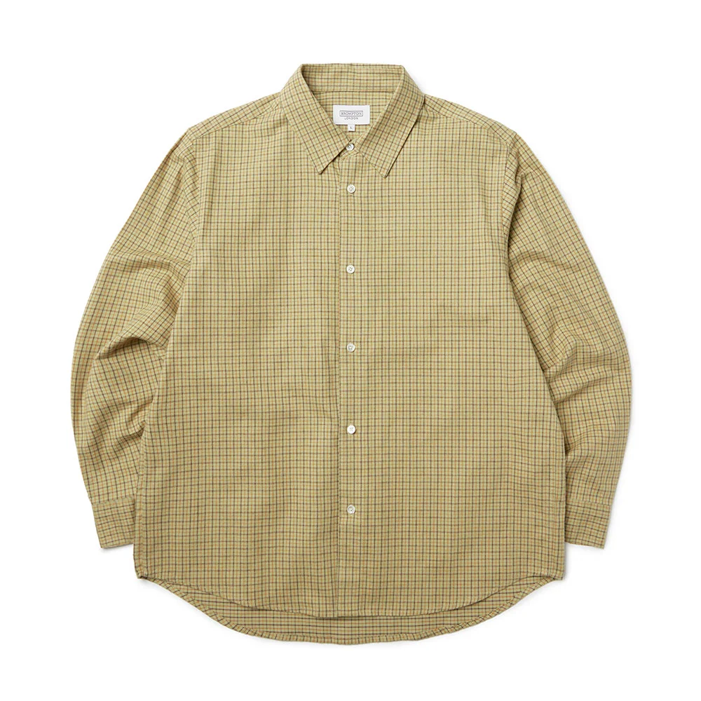 COTTON CHEQUERED SHIRT - BEIGE (P233MSH221)