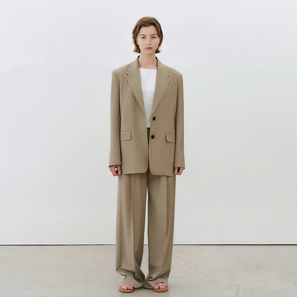 New Classic Wool Trouser(Khaki beige)