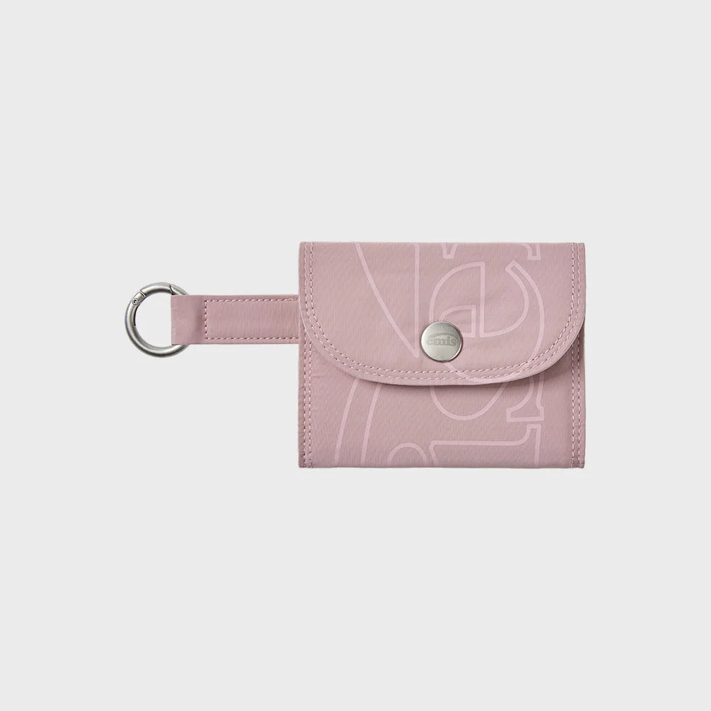 OUT LINE LOGO CARD HOLDER-PINK