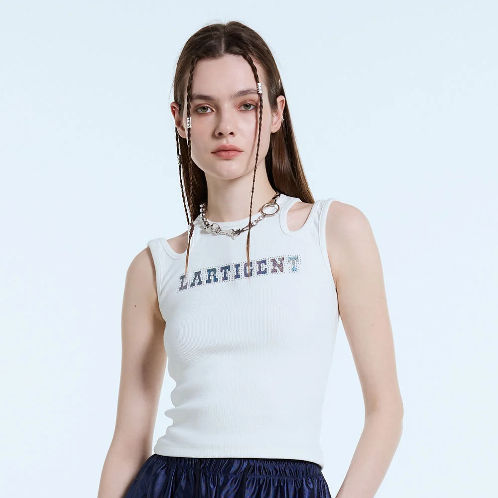 L11 CUTOUT SLEEVELESS(WHITE)
