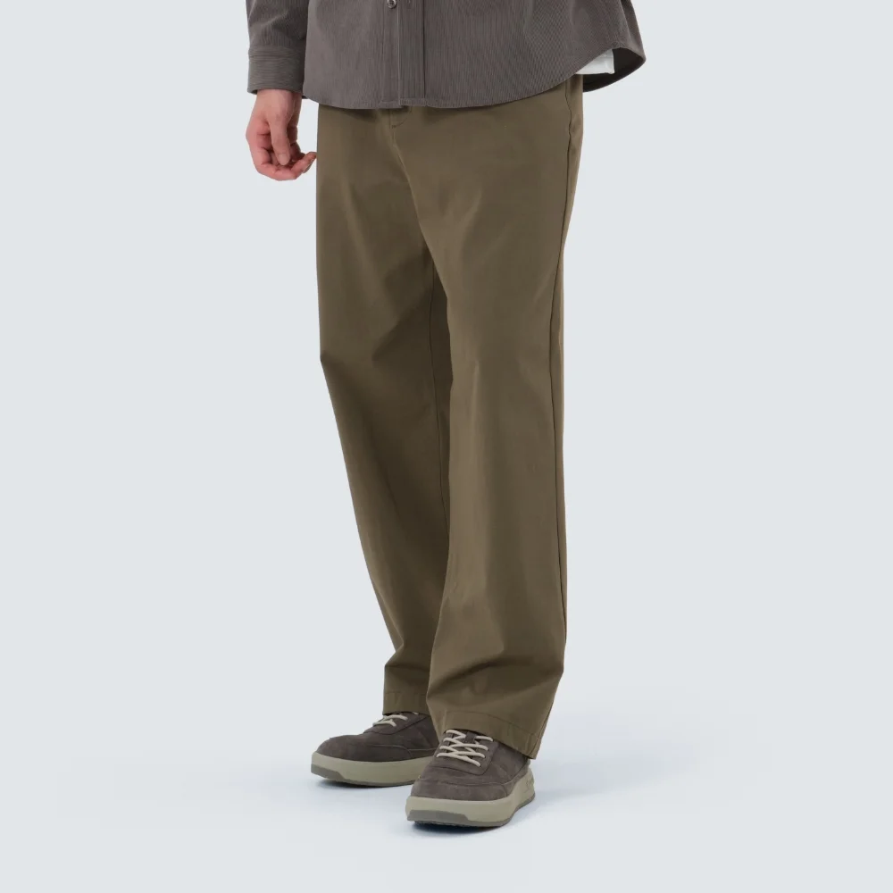 Cland 微寬版 褲子 Yellow Khaki (S25FMDPT90)