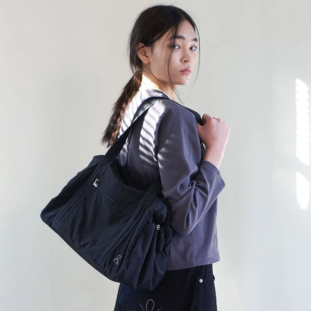 Nylon Shoulder Boston Bag_2colors