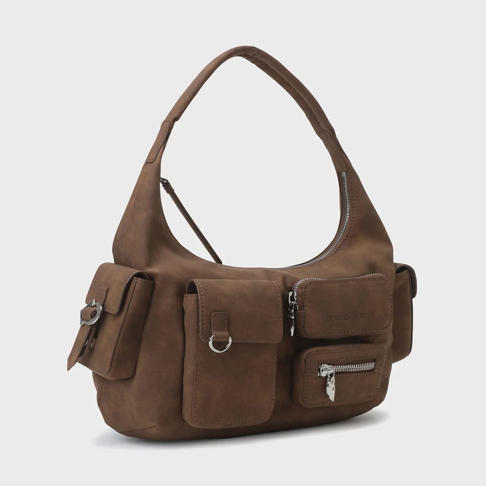 Medium Pocket Hobo Bag (brown)_LXBAM25200BRX