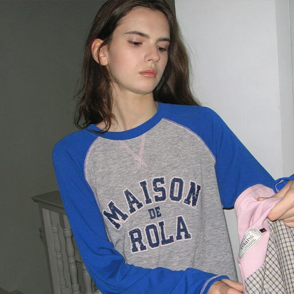 MASION DE ROLA REGLAN LONG SLEEVE M/GY+BL