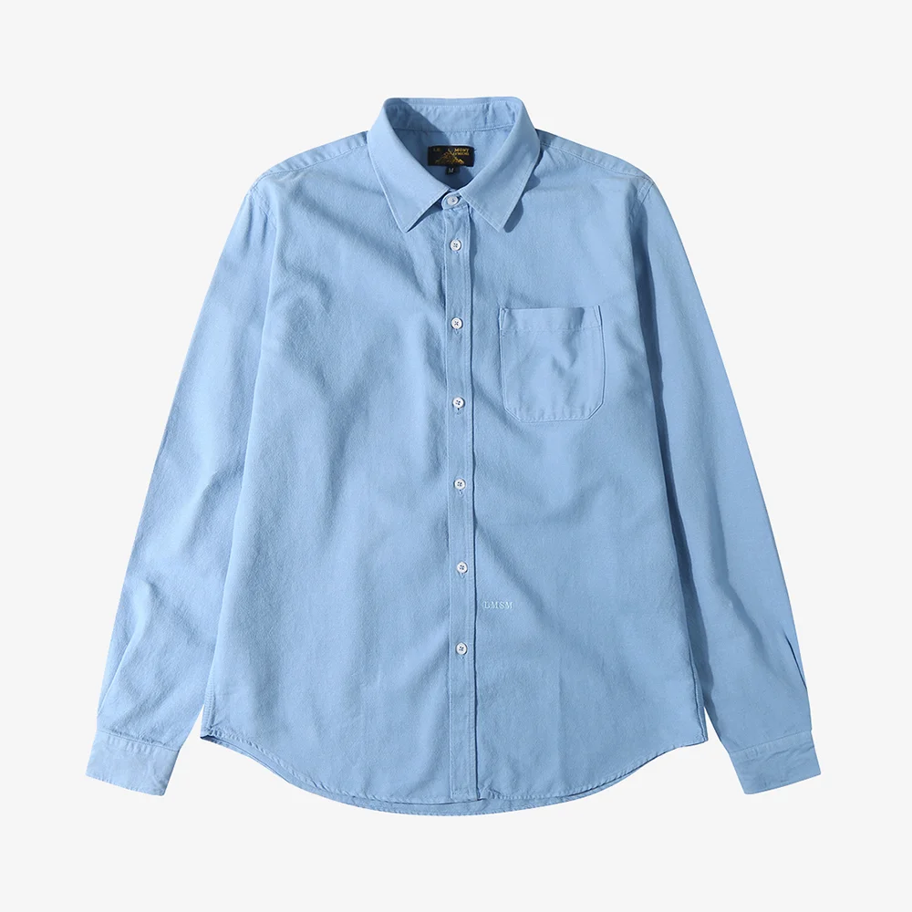 COSMO - Logo embroidery basic shirts_Light Blue