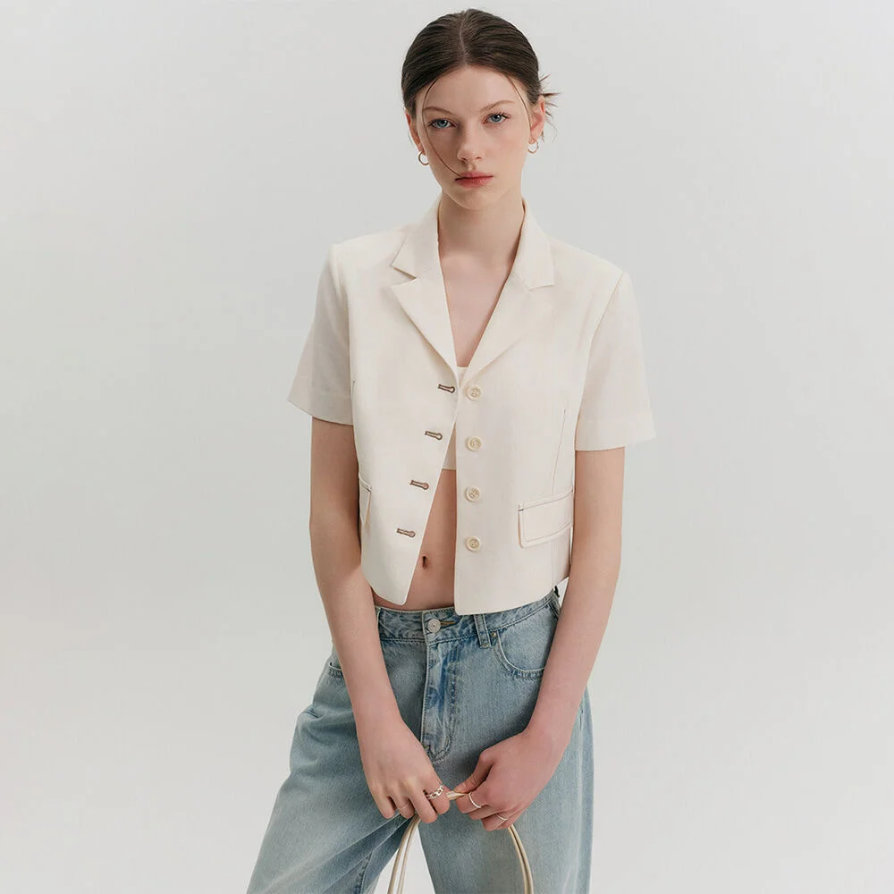 Leilani 單片裝 短版 外套_象牙色 / LEILANI SINGLE CROP JACKET_IVORY